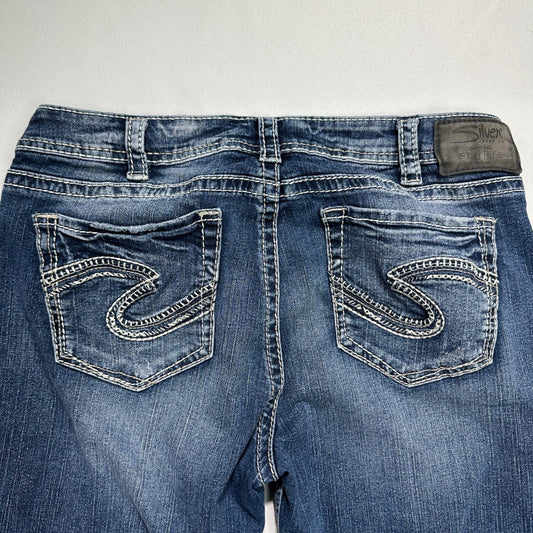 Silver Jeans Co Tuesday Bootcut Jeans Womens 32x31 Blue Mid Rise Fluid Denim