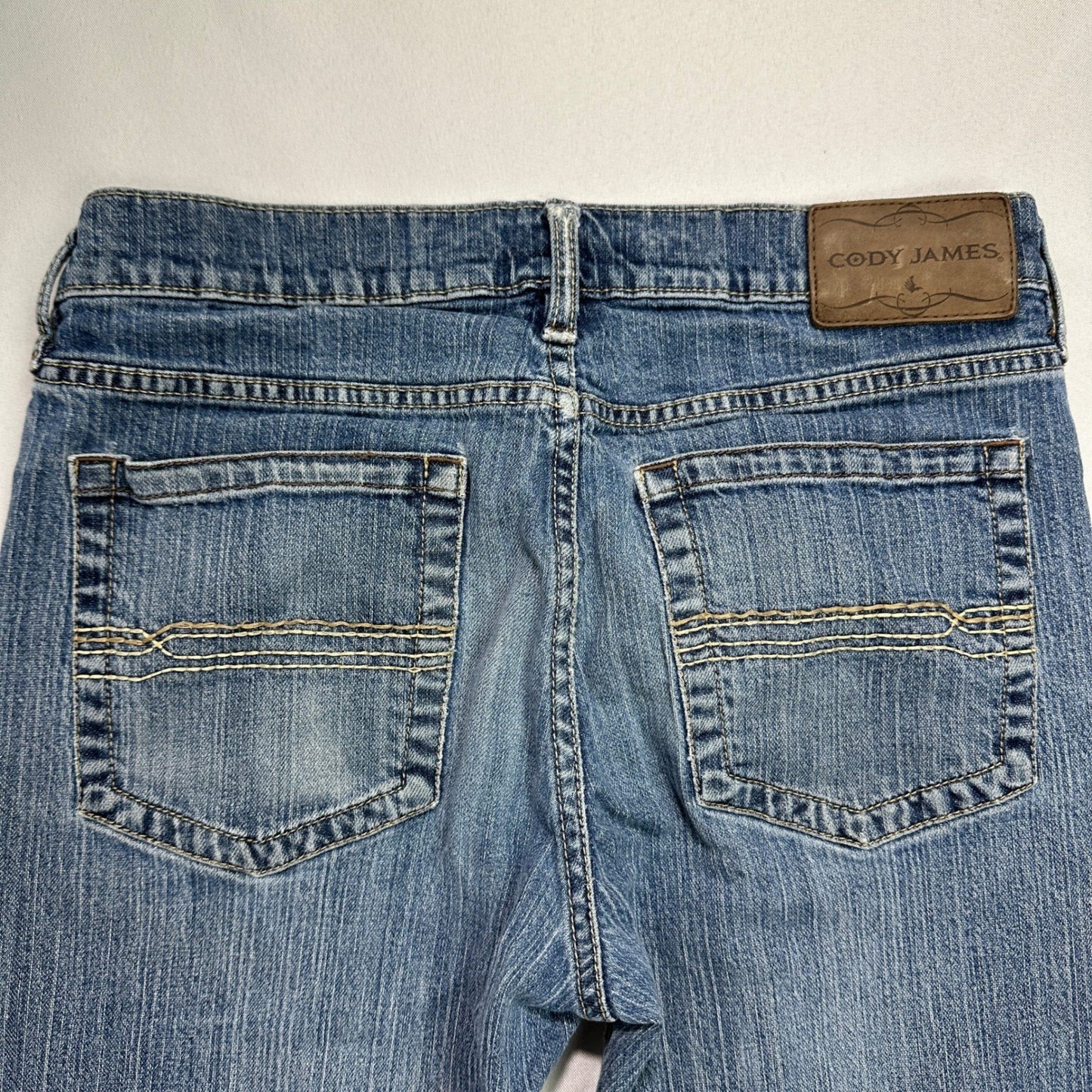 Cody James Slim Straight Jeans Mens 31x36 Blue Medium Wash Western Cowboy Denim