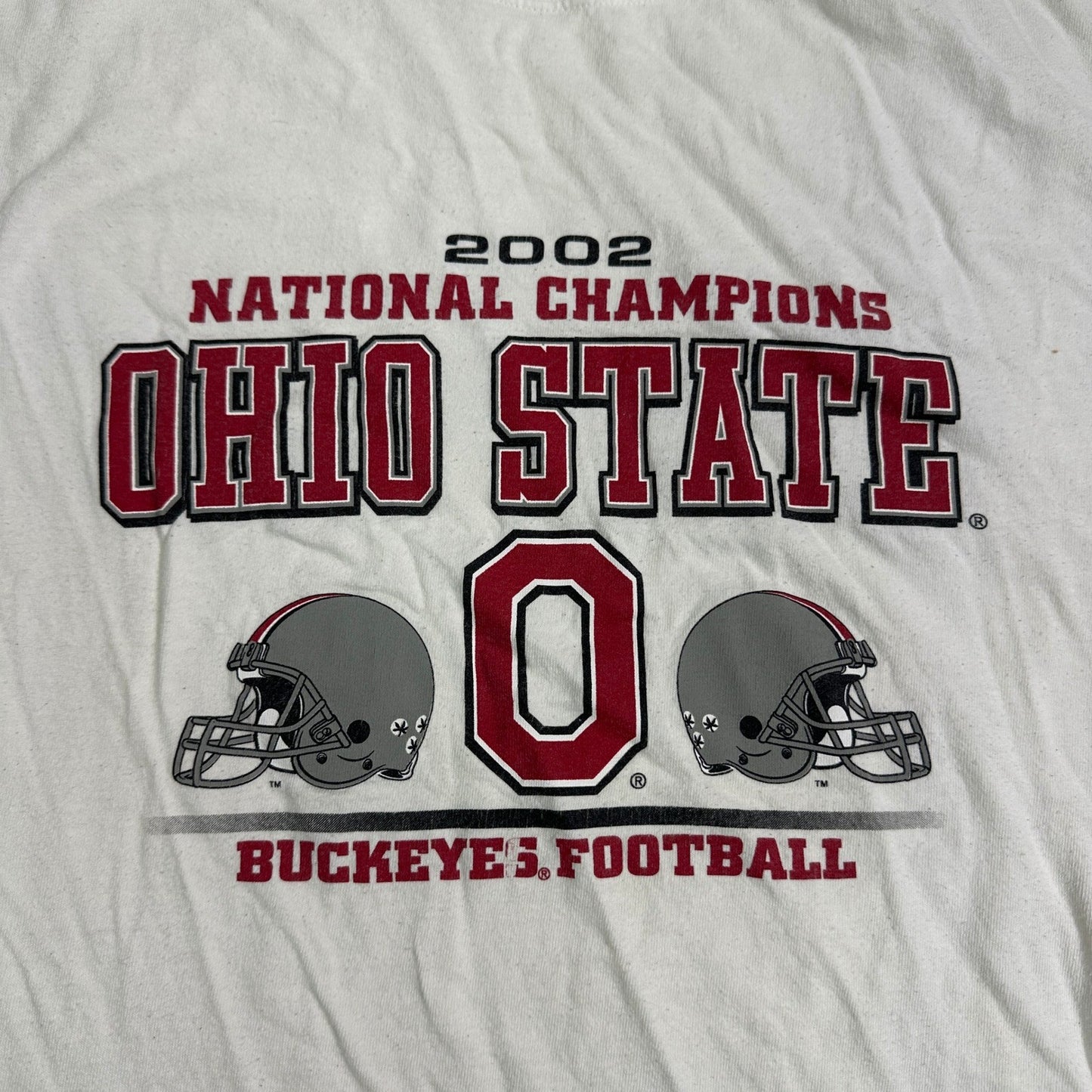 2002 Ohio State Buckeyes Football National Champions Tee Shirt Mens XL Y2K