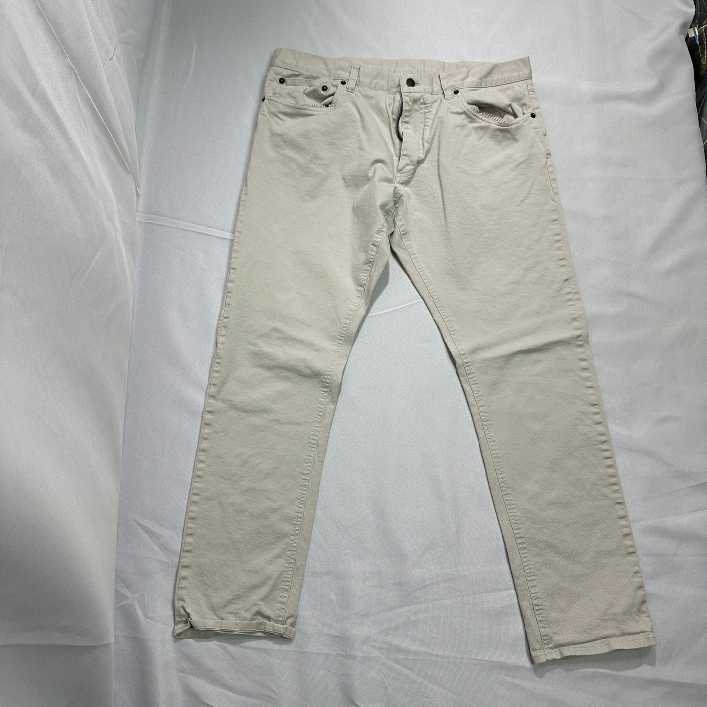 Brooks Brothers Chino Pants 38x32 Stone Khaki Stretch Cotton Cargo Style