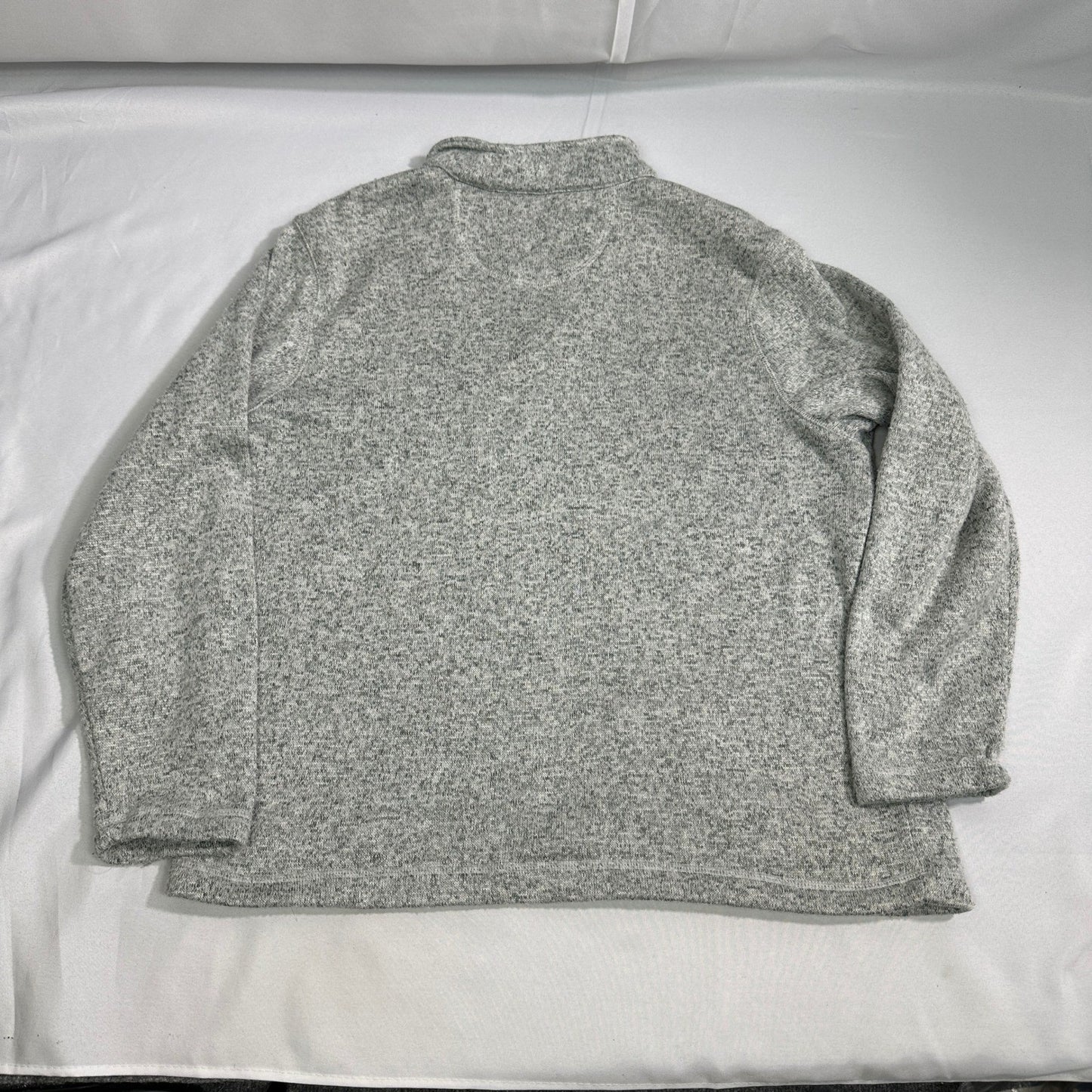 Mossy Oak Mens XL Quarter Zip Sweater Fleece Pullover Grey Heather Outdoor