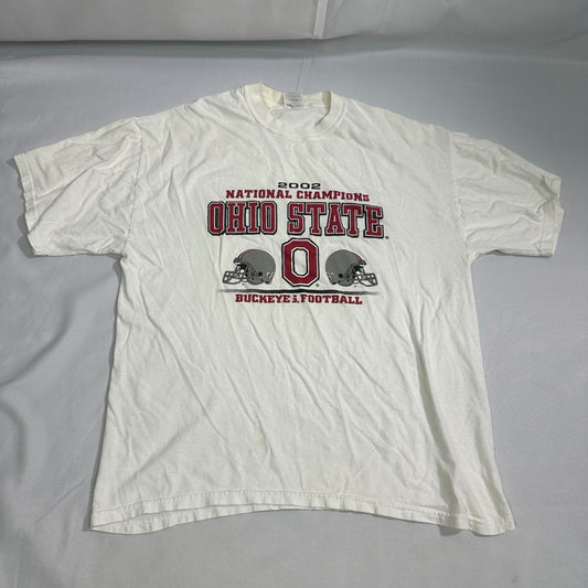 2002 Ohio State Buckeyes Football National Champions Tee Shirt Mens XL Y2K