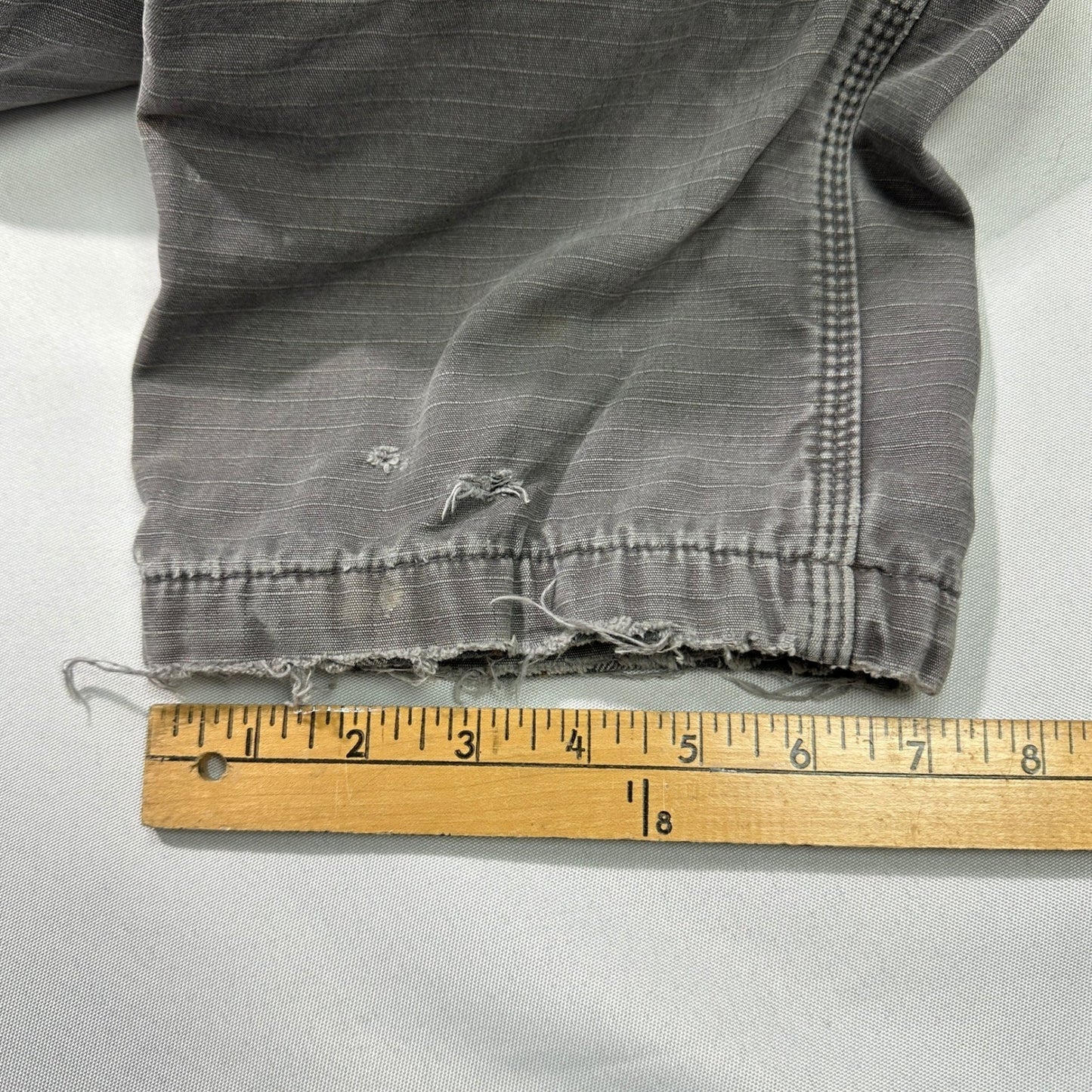 Carhartt Ripstop Cargo Pants Mens 31x30 Gray Distressed Thrashed Workwear Y2K