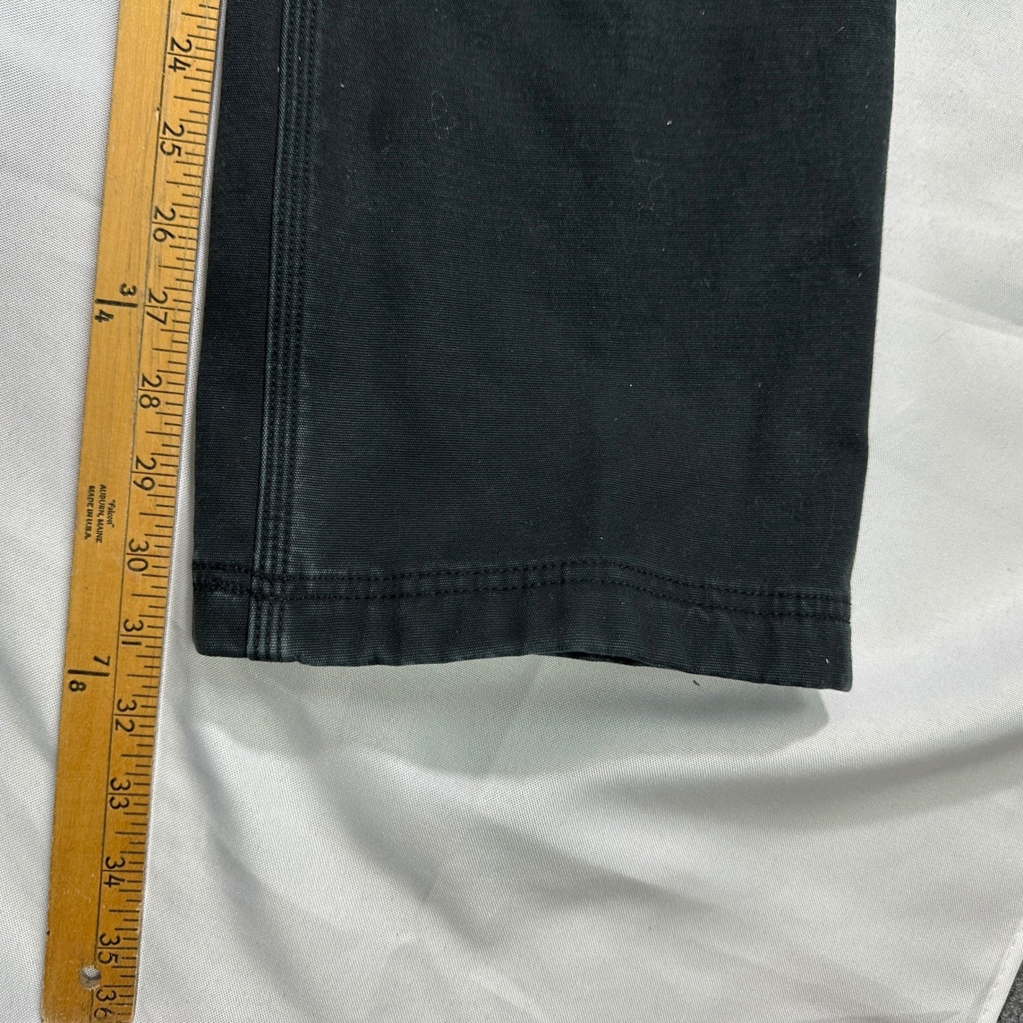 Duluth Trading Co Womens 8x33 Black Fleece Lined Cargo Pants Stretch Bootcut