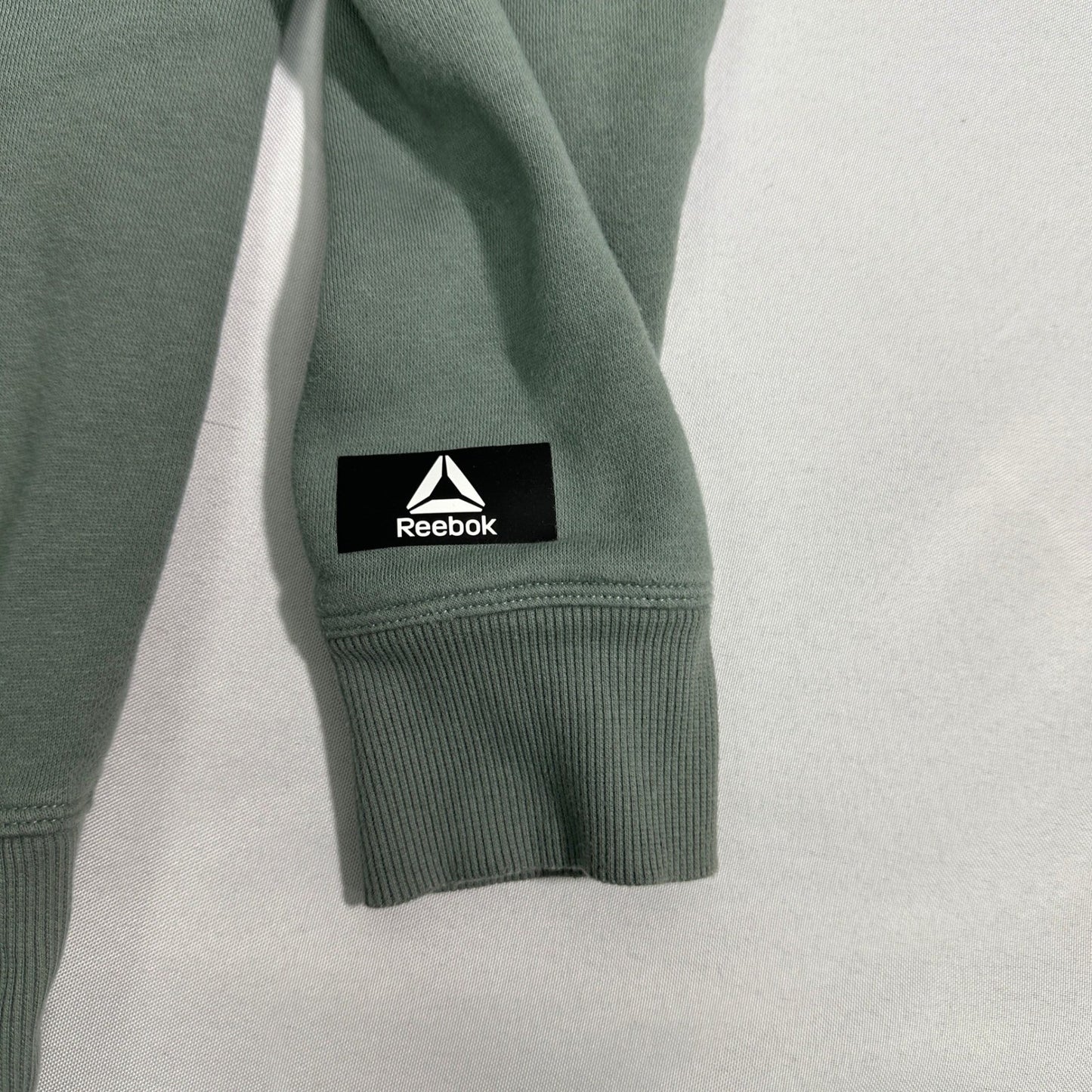 Reebok Pullover Hoodie Mens M Green Delta Logo Sweatshirt Athletic Streetwear