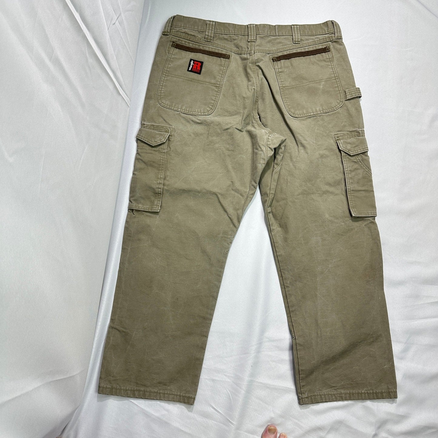 Wrangler Riggs Workwear Cargo Pants Mens 40x30 Green Utility Ripstop Rugged