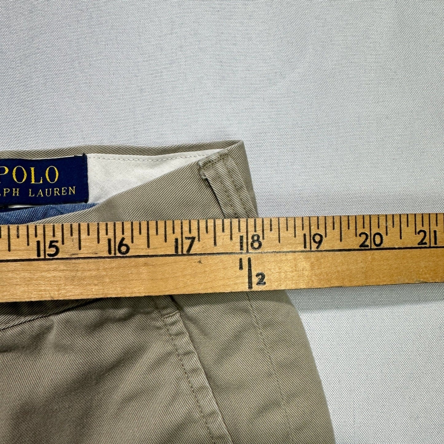 Polo Ralph Lauren Classic Fit Chino Mens 38x34 Khaki Tan Cotton Twill Pants