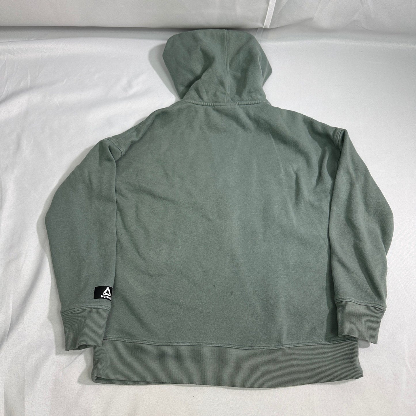 Reebok Pullover Hoodie Mens M Green Delta Logo Sweatshirt Athletic Streetwear