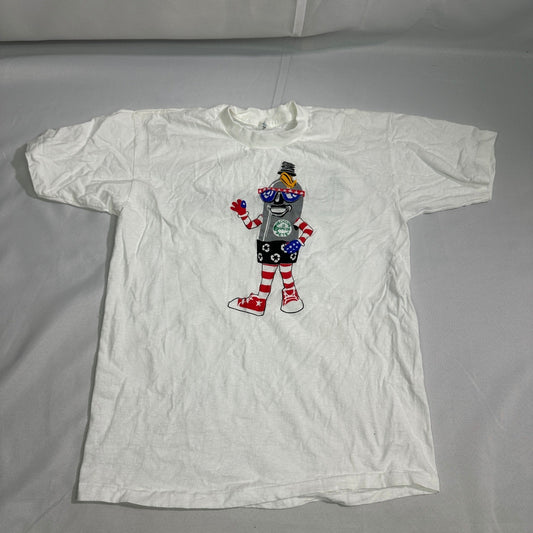 Vintage NAPCOR Recycling Pete Single Stitch T Shirt Mens L White 90s Promo