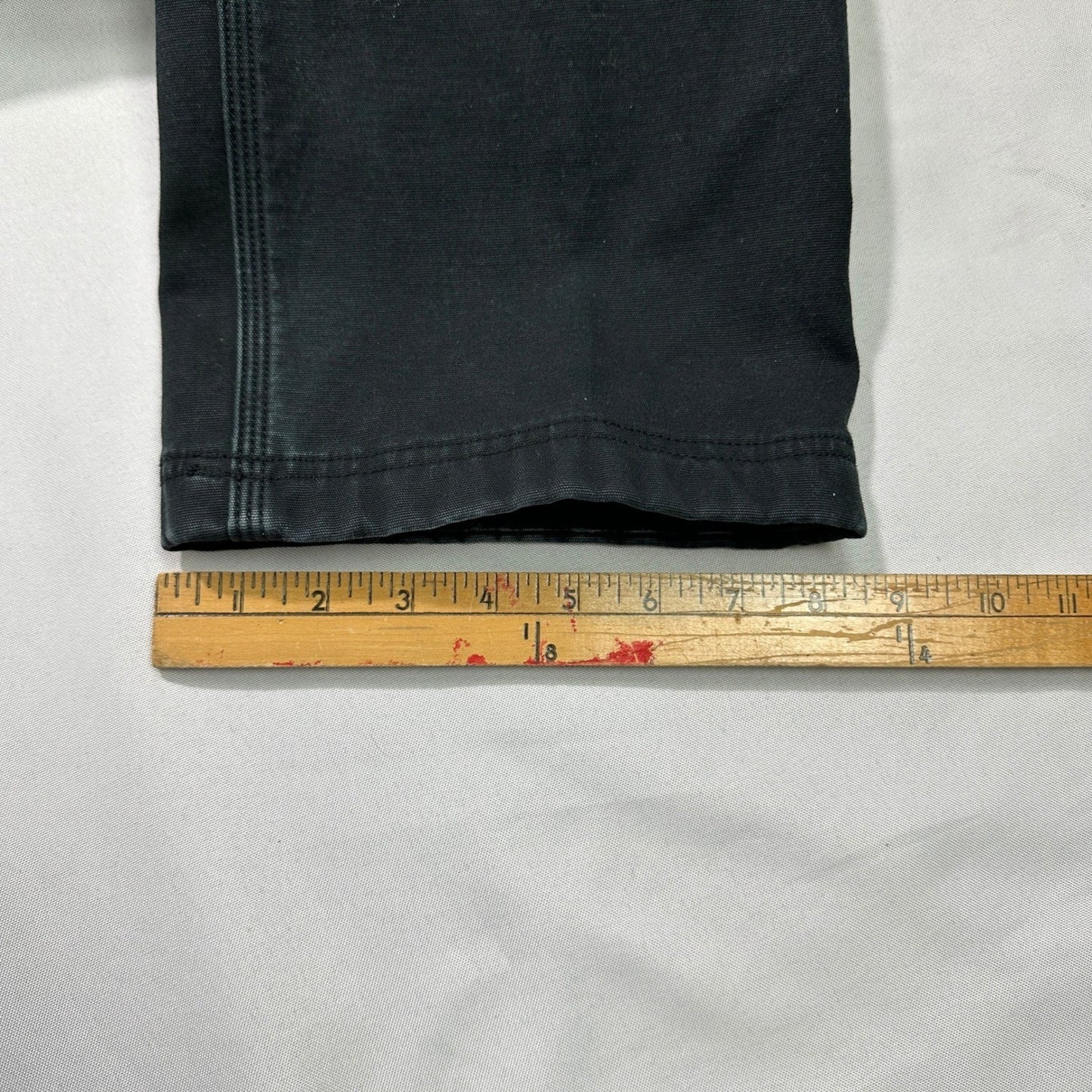 Duluth Trading Co Womens 8x33 Black Fleece Lined Cargo Pants Stretch Bootcut