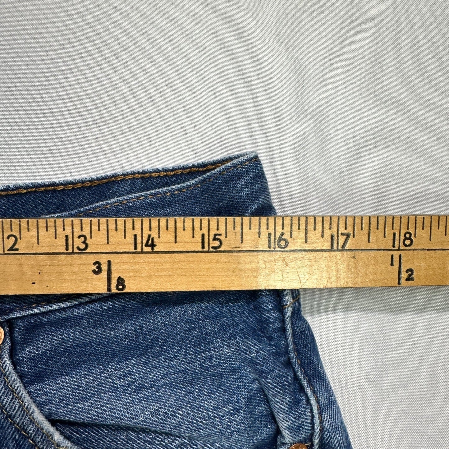 Levis 501 Original Fit Mens Blue Distressed Straight Leg Jeans W36 L36 501-0115