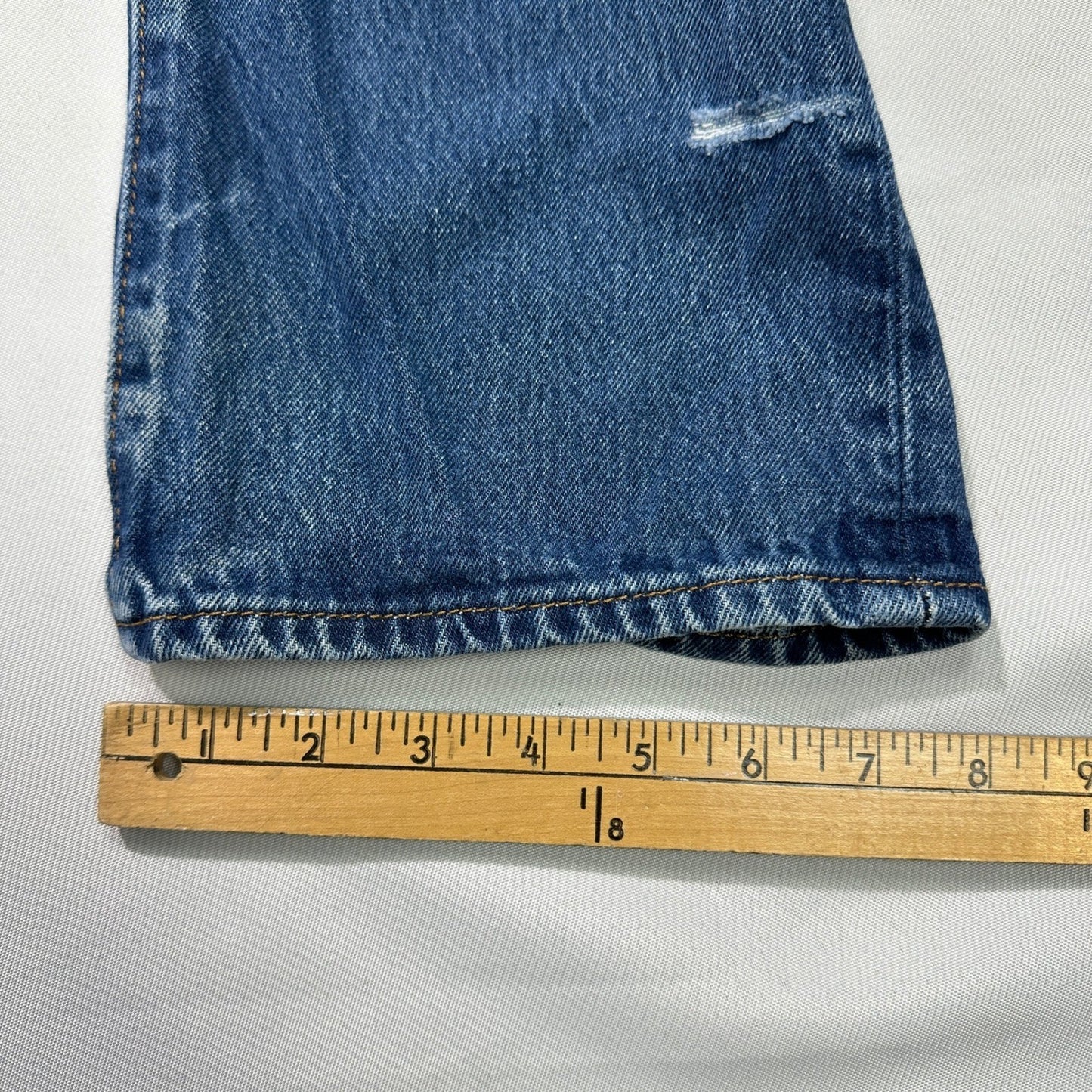 Levis 501 Original Fit Mens Blue Distressed Straight Leg Jeans W36 L36 501-0115